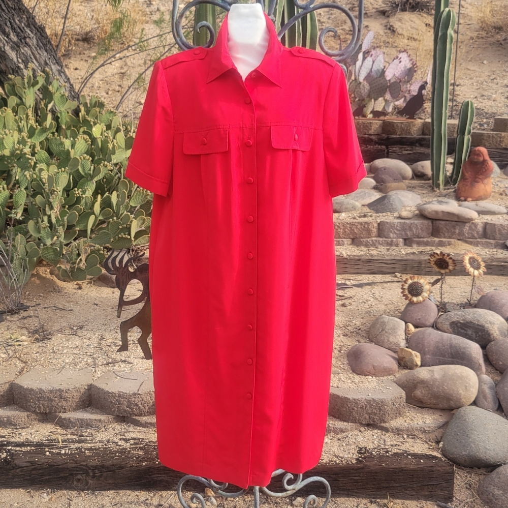 Vintage Kathi Lee 80s Button Aline Dress